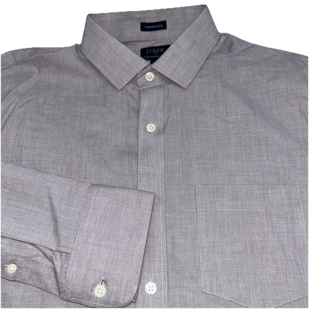 J Crew Thompson Flex Wrinkle Free Mens Button Up, Sz‎ 15-15.5